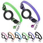 Pet Anti Lost Address Pendant Collar with Bell for AirTag 2nd Gen / AirTag 1st Gen, Green, Purple, Black, Pink, Orange, Blue