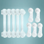 Children Drawer Anti-opening Cabinet Door Refrigerator Safety Lock, 10 PCS/Pack, Pair Lock 10 PCS/Pack, 5 PCS/Pack, Pair Lock 5 PCS/Pack, 5 PCS Transparent +5 Pair Lock
