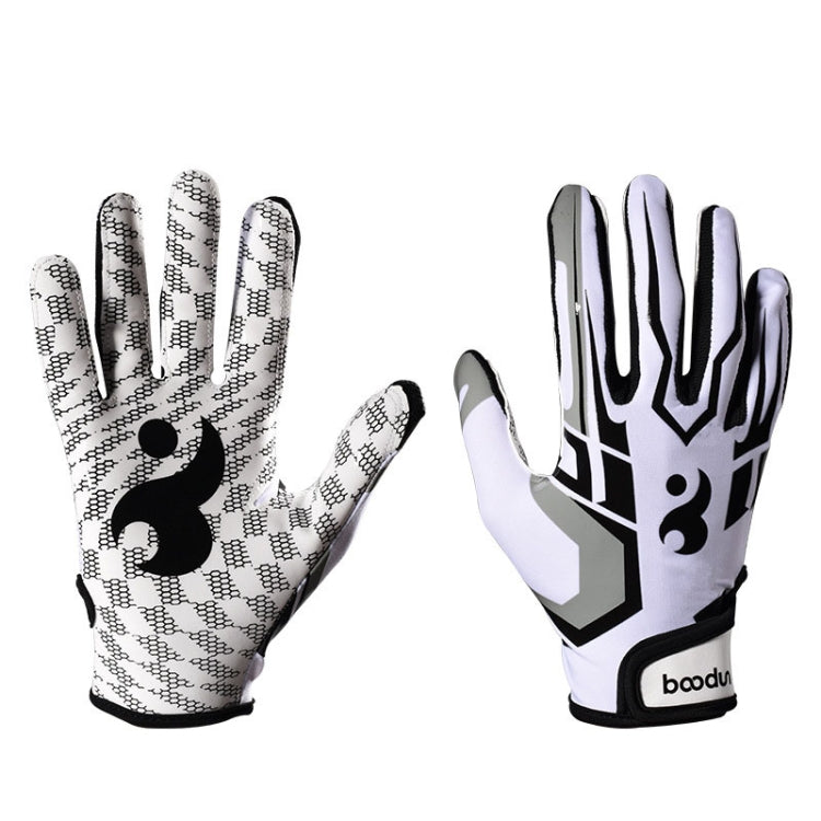 BOODUN C281071G Baseball Rugby Gloves Fitness Sports Anti-Slip Outdoor Hiking Gloves, C281071G White M, C281071G White L, C281071G Red S, C281071G Red M, C281071G Red L, C281071G White S