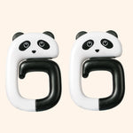 2 PCS Deskside Schoolbag Hook Removable Office Bag Hanger, Panda, Small Pink Cat, Raccoon, Kitten