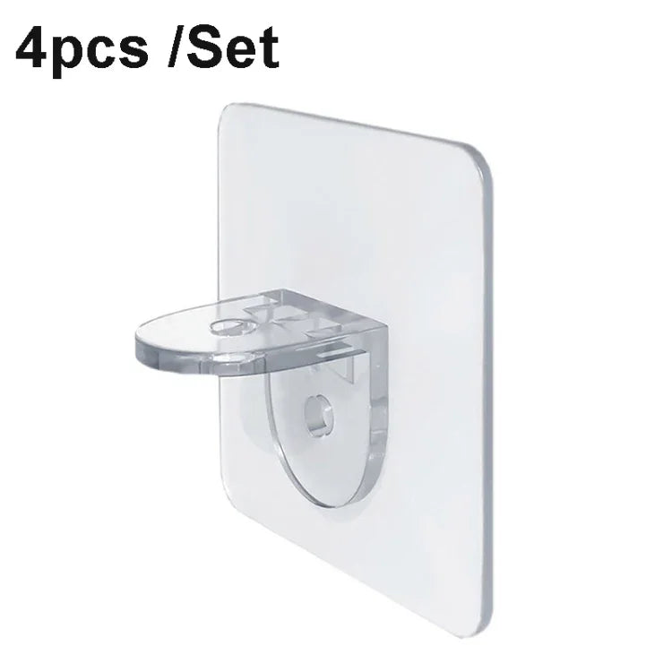 4pcs /Set Simple Firm Load Bearing Wardrobe Layered Partition Bracket, Size:, Large 7cm
