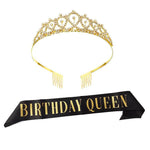 WM-02 Crystal Diamond Birthday Party Wedding Updo Crown, Color: Gold Queen Set1, Silver, Gold Queen, AB Silver Queen, Silver Queen, Rose Gold Queen, Golden Queen, Silver Girl, AB Gold Girl, Gold Girl, Rose Gold Girl, Rose Gold 21, Gold 21              ...