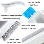 Bathroom Floor Corner Crevice Cleaning Brush, White Gray, Yellow Green