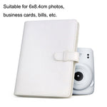 3 Inch PU Leather Retro Photo Album Photo Storage Commemorative Book, White, Pink, Purple, Blue, Black, Brown