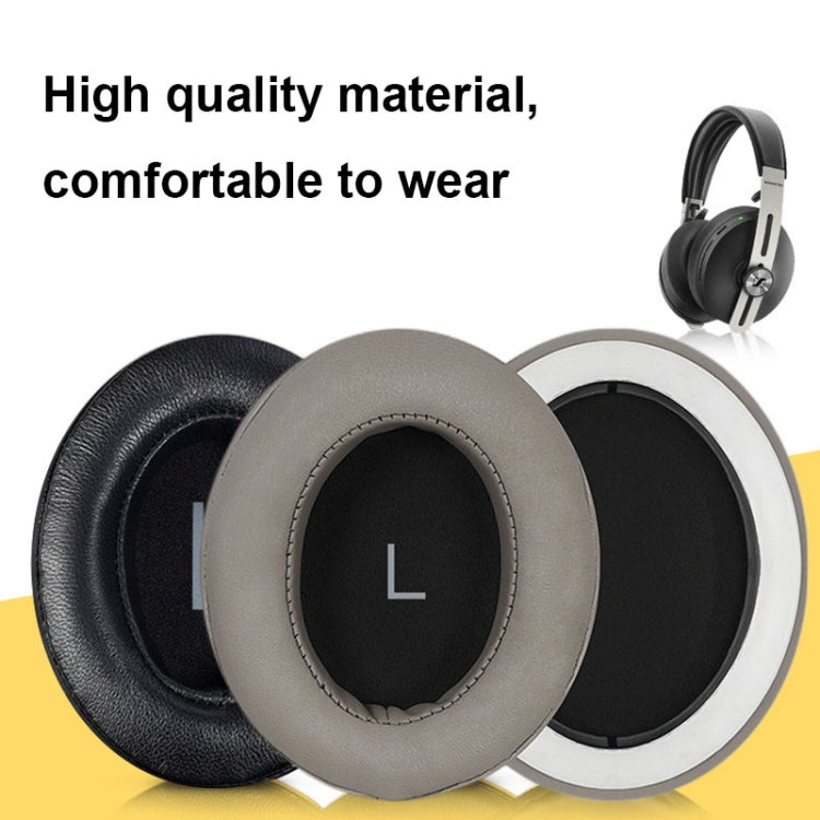Breathable Foam Headphone Earmuffs with Buckle For Sennheiser Momentum 3, Spec:, Black Protein, Black Lambskin, Gold Protein, Gold Lambskin