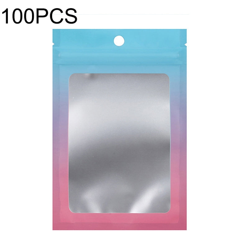 100PCS Aluminum Foil Ziplock Bag Jewelry Data Cable Sealed Packaging Bag, Size:, 7.5x10cm (Pink Gradually Purple), 7.5x10cm (Blue Gradually Pink), 7.5x10cm (Blue Gradient), 7.5x10cm (Yellow Gradient), 8.5x13cm (Pink Gradually Purple)                   ...