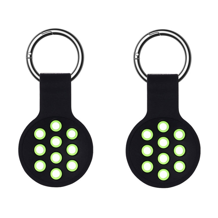 2 PCS  Contrast Color Perforated Silicone Case for AirTag 2nd Gen / AirTag 1st Gen, 01, 02, 03, 04, 05, 06, 07, 08, 09, 10, 11, 12, 13, 16, 17, 18