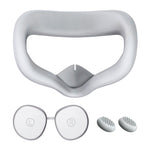 VR Silicone Eye Mask+Lens Protective Cover+Joystick Hat, For Meta Quest 2, Eye Mask+Lens Protective Cover+Joystick Hat (Pink), Eye Mask+Lens Protective Cover+Joystick Hat (Black), Eye Mask+Lens Protective Cover+Joystick Hat (White)