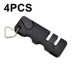 4 PCS Outdoor Knife Sharpener Speeder Mini Knife Sharpener, 4 PCS Black