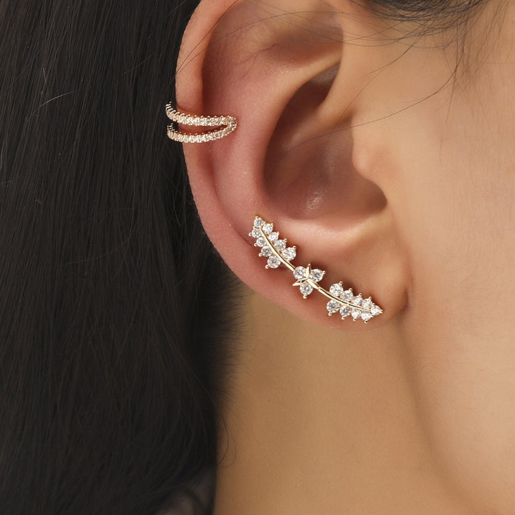 Simple Small Drilling Lug Clip Geometric Zircon Earrings, DZ-523, DZ-522, DZ-520, DZ-519, DZ-518, DZ-517, DZ-516, DZ-515, DZ-514, DZ-513, DZ-512, DZ-510, DZ-509