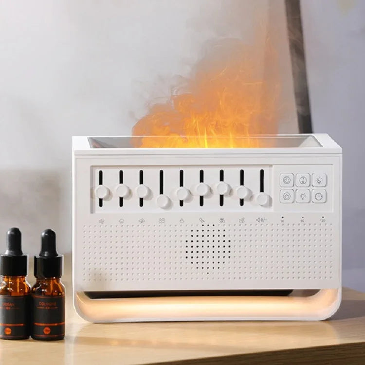 White Noise Sleep Instrument Simulation Flame Ultrasonic Humidifier, White Noise