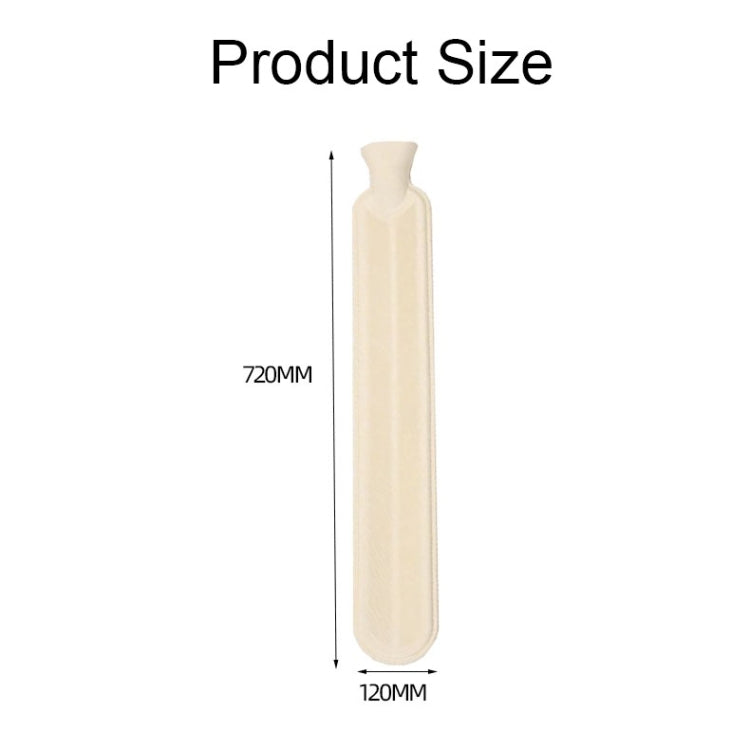 2L Long-strip Multifunctional Water-filled Rubber Hot Water Bags, Spec: Beige Leopard, Beige Leopard