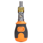 2050E 8 in 1 Portable Multifunctional S2 Batch Head Two-way Ratchet Screwdriver Set, 8 In 1 Orange, 8 In 1 Gray