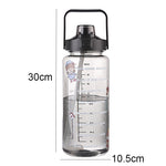 GYBL4503 2000ml Large-capacity Outdoor Sports Water Bottle with Straw, Spec:, Purple, Green, Blue, Black, Pink