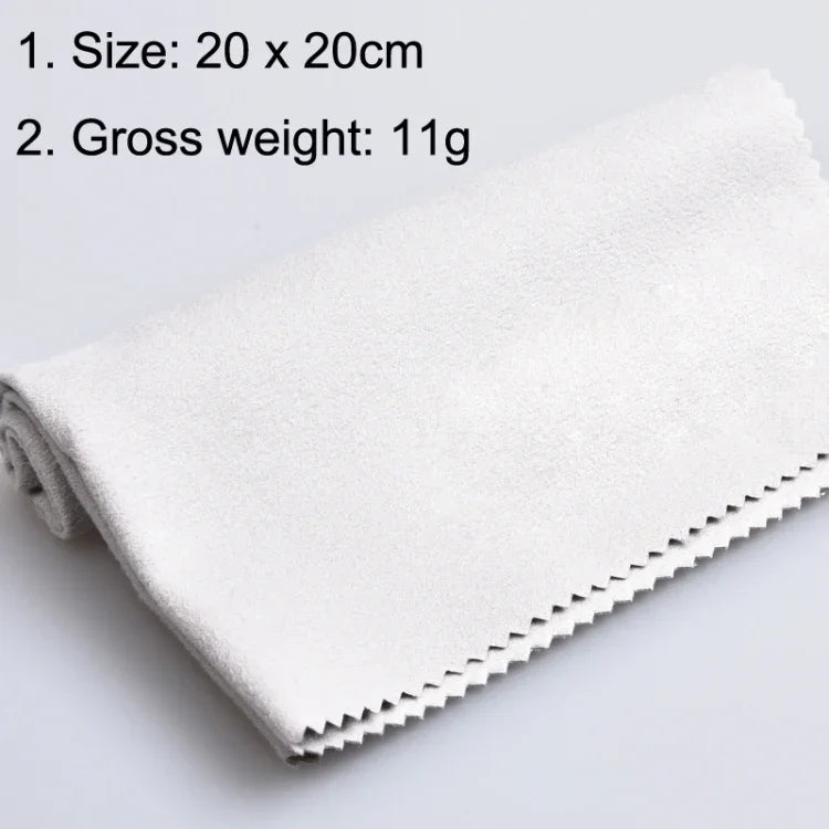 10PCS Wind Guitar Cleaning Cloth Piano Wipe Jean Cloth, Gray