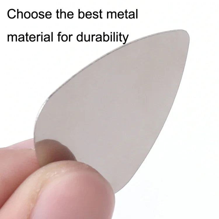 10PCS Thumb Fingers Metal Stainless Steel Bayse Guitar Paddles, Steel Bayse Guitar Paddles