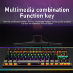 ZIYOULANG K2 87 Keys Office Laptop Punk Glowing Mechanical Wired Keyboard, Cable Length: 1.5m, K2 White, K2 Pink, K2 Blue, K2 Black