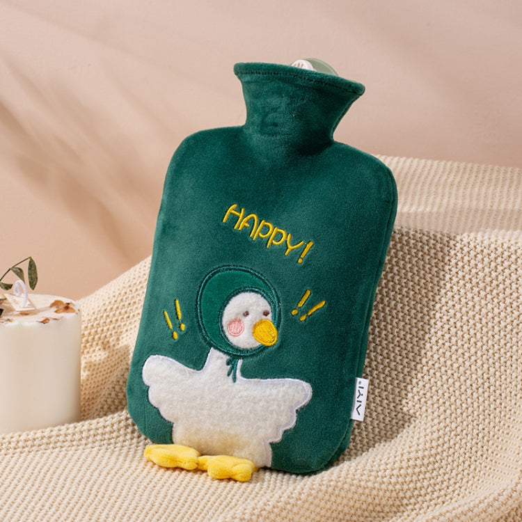 ZS103 Cartoon Plush Water-filled Hot Water Bags Explosion-proof Leak-proof Warming Water Bottle, Spec:, Pink Lucky Rabbit, Beige Lucky Rabbit, Brown Bear, Khaki Bear, Purple Duck, Pink Rabbit, Deep Blue Duck, Ink Green Duck, Intervened Pink