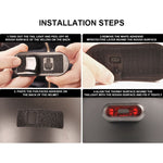 Motorbike Helmet Warning Light USB Rechargeable Waterproof Tail Light, 4 Beads, 4 Beads B Model, 10 Beads