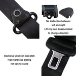 Universal 3-point Car Retrofit Seat Belt With Emergency Locking, Iron Bar Latch, Iron Buckle, Braided Straps