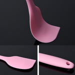 2pcs Large Integrated Silicone Scraper Chocolate Cream Mixing Knife, Large Red, Large Pink, Large Yellow, Large Blue, Large Black, Large Green, Large Purple, Large Orange