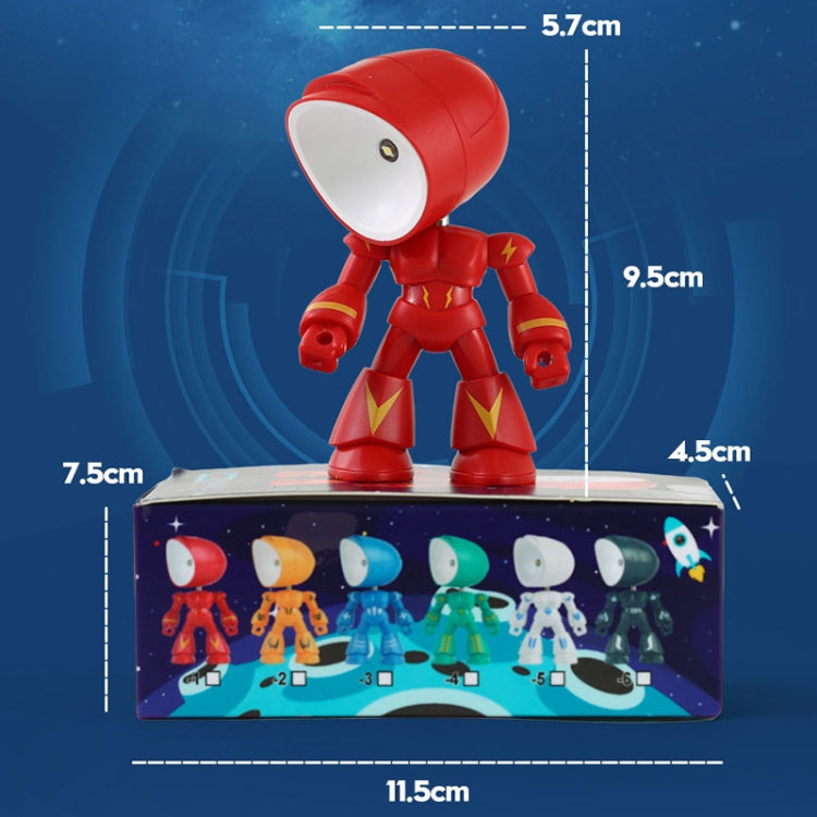 9622 LED Mini Foldable Cartoon Policeman Night Light Desktop Magnetic Desk Lamp, 9622 (Red), 9622 (Black), 9622 (Yellow), 9622 (Green), 9622 (Blue), 9622 (White)