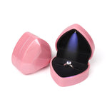 017015-20 Heart-shaped LED Light Ring Necklace Storage Box without Jewelry, Spec:, Pendant(White), Pendant(Red), Pendant(Gold), Pendant(Blue), Pendant(Black), Ring(White), Pendant(Pink), Ring(Red), Ring(Gold), Ring(Blue), Ring(Black), Ring(Pink)