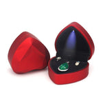 017015-20 Heart-shaped LED Light Ring Necklace Storage Box without Jewelry, Spec:, Pendant(White), Pendant(Red), Pendant(Gold), Pendant(Blue), Pendant(Black), Ring(White), Pendant(Pink), Ring(Red), Ring(Gold), Ring(Blue), Ring(Black), Ring(Pink)