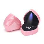 017015-20 Heart-shaped LED Light Ring Necklace Storage Box without Jewelry, Spec:, Pendant(White), Pendant(Red), Pendant(Gold), Pendant(Blue), Pendant(Black), Ring(White), Pendant(Pink), Ring(Red), Ring(Gold), Ring(Blue), Ring(Black), Ring(Pink)