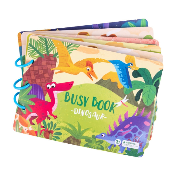 Children Early Teaching Cartoon Intelligence Development Toys Repeatedly Paste Book, Traffic, Life, Dinosaur, Farm