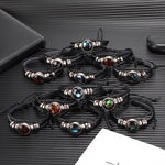 Twelve Constellations Multilayer Beaded Cowhide Bracelet, Style: Virgo Ordinary, Bracelet Leo Ordinary, Bracelet Libra Luminous, Bracelet Capricorn Luminous, Bracelet Scorpio Luminous, Bracelet Pisces Ordinary, Bracelet Cancer Luminous                 ...