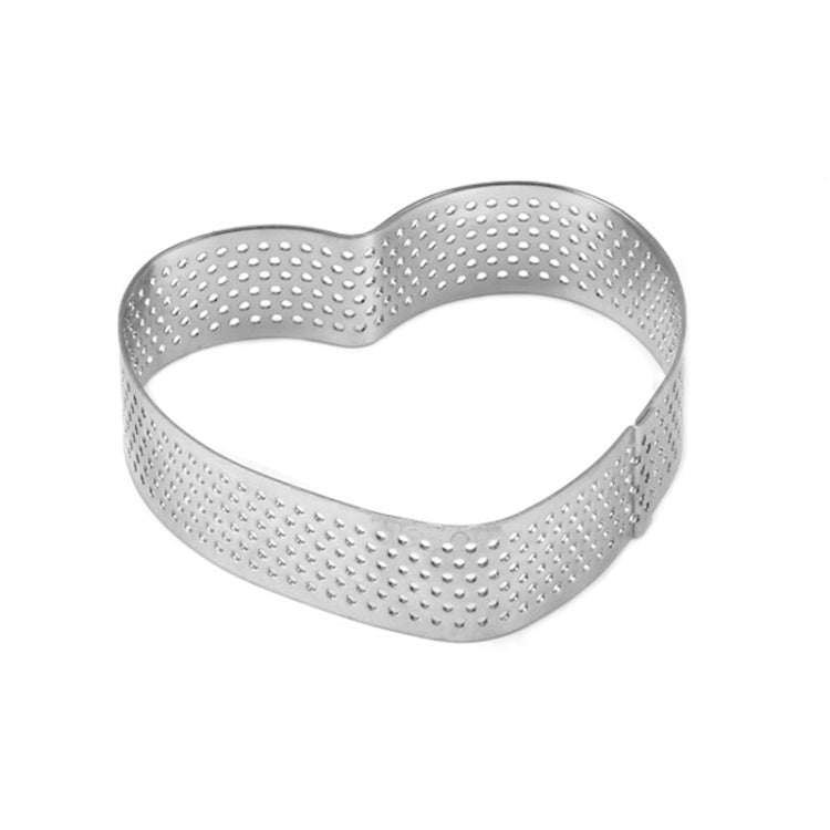 BN1006 Stainless Steel Mousse Circle Thickened Perforated Cake Mold DIY Baking Tools, Love(3.1 inches), Rectangle(4.3 inches), Rectangle(4.7 inches), Rectangle(7 inches), Square(2.9 inches), Square(3.3 inches), Square(3.9 inches), Square(4.7 inches)