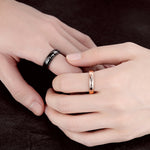 606 Couple Ring Titanium Steel Ring, Size:, Women Style 9