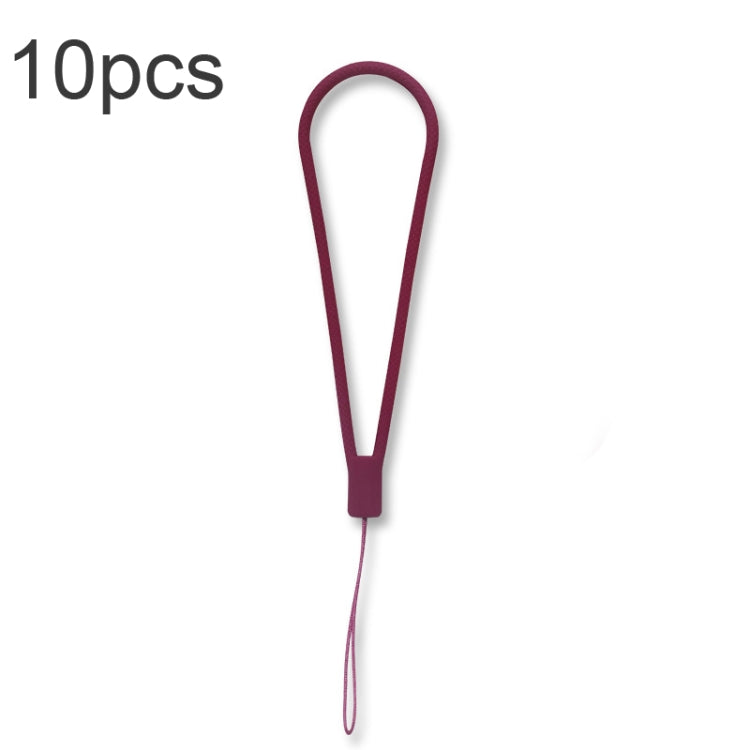 10pcs  Silicone Woven Pattern  Cell Phone Lanyard Anti-loss Hand Rope, Dark Night Green, White, Grass Purple, Light Green, Clove Purple, Antique White, Black, Red, Matcha Green, Lemon Yellow, Shallow Purple, Sand Pink, Sugar Orange, Tea Red            ...