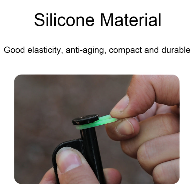 100pcs Outdoor Camping Nail Luminous Circle Multifunctional Silicone Reflective Warning Ring, Luminous Circle