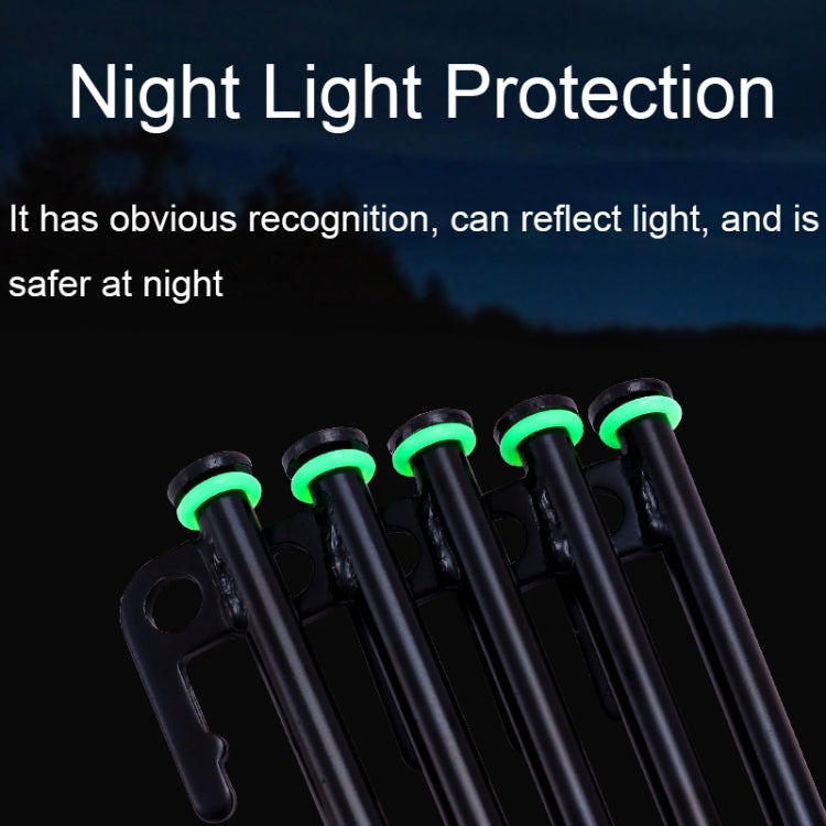 100pcs Outdoor Camping Nail Luminous Circle Multifunctional Silicone Reflective Warning Ring, Luminous Circle