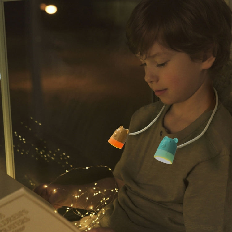 KD201 Portable Lamp Hanging Neck Reading LED Night Light, Style:, Little Deer (Blue+Brown)