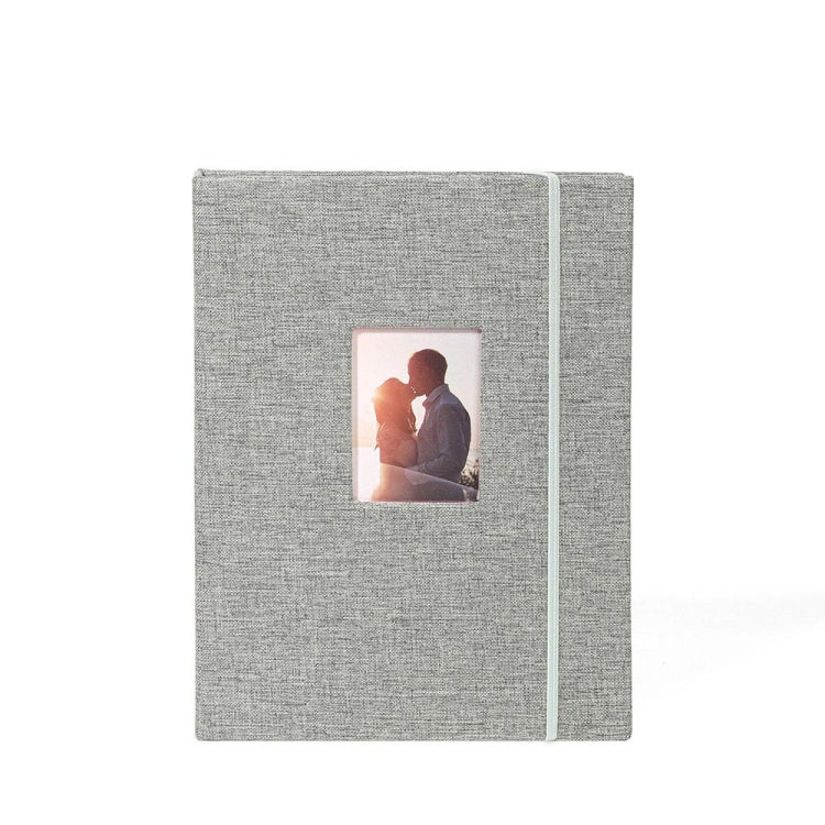 3-inch 208 Pockets Cotton Linen Photo Album Photocard Holder, Khaki, Purple, Grey, Pink, Blue