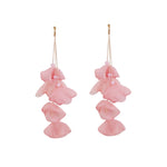 Long Exaggerated Fabric Art Handmade Petal Earrings, E1908-21 Blue, E1908-22 Yellow, E1908-23 Red, E1908-24 Pink, E1908-25 Black, E1908-26 White, E1908-27 Blue, E1908-28 Red, E1908-29 Black, E1908-30 Yellow, E1908-31 Pink, E1908-32 White, E1908-33 Blac...