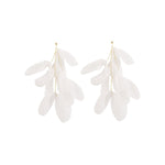 Long Exaggerated Fabric Art Handmade Petal Earrings, E1908-21 Blue, E1908-22 Yellow, E1908-23 Red, E1908-24 Pink, E1908-25 Black, E1908-26 White, E1908-27 Blue, E1908-28 Red, E1908-29 Black, E1908-30 Yellow, E1908-31 Pink, E1908-32 White, E1908-33 Blac...