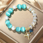 Crystal Beaded Bracelet Ladies Natural Crystal Bracelet, S2204-3 Pink Opal, S2204-2 Blue Opal, S2204-6 Orange+Butterfly, S2204-5 Pink Opal, S2203-1 Pink+Rose, S2203-2 Blue+Rose, S2203-7 Pink+Key