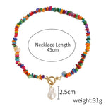 Boho Colorful Broken Natural Stone Necklace, Model:, N2105-9 Color Stone Pearl Pendant, N2206-8 Pink Stone, N2206-9 Light Blue Stone, N2206-10 Multi-color Stone, N2206-11 Transparent Stone, N2106-23 Pink Stone Single Chain                              ...