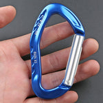 XINDA  22KN Rock Climbing  Straight Quickdraw Spring-loaded Gate Buckle Aluminum Carabiner, XD-8126 (Orange), XD-8126 (Silver), XD-8126 (Blue), XD-8126 (Black), XD-8126 (Red)