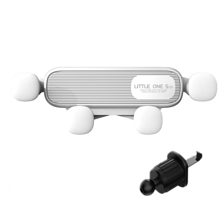 S03 Vehicle Air Outlet Gravity Navigation Mobile Phone Holder, Black Eagle Mouth, White Eagle Mouth, Black Spiral Clip, White Spiral Clip
