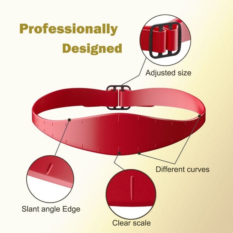 GO042 Adjustable Haircut Trimmer Ruler Neck Hair Trimmer Strap Shaving Styling Template, Adjustable (Red), Adjustable (Black), Adjustable (Blue)