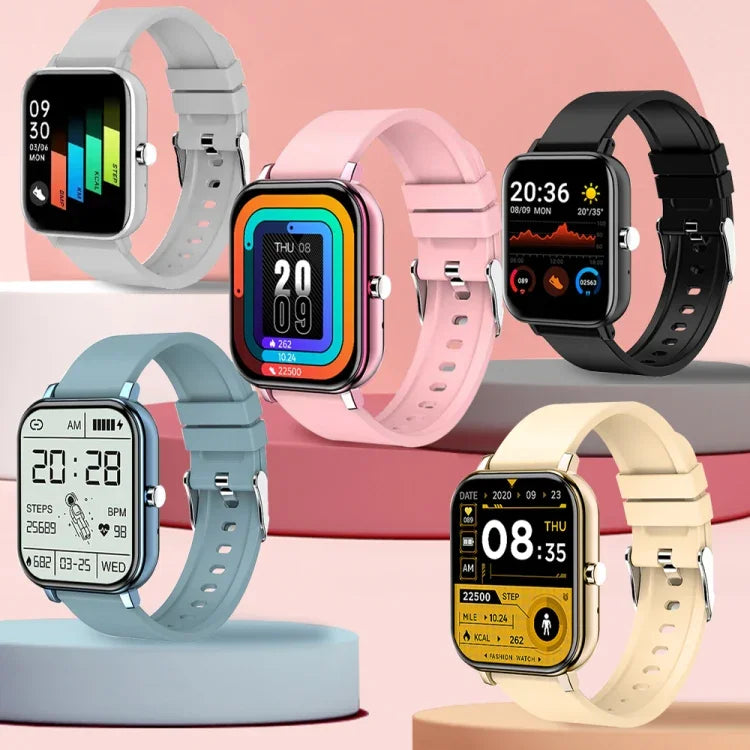 H10 1.69 inch Screen Bluetooth Call Smart Watch, Support Heart Rate/Blood Pressure/Sleep Monitoring, Black, Pink, Yellow, Grey, Blue Net+Silicone, Black Net+Silicone, Pink Net+Silicone, Gold Net+Silicone, Silver Net+Silicone