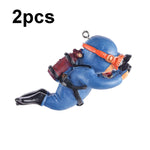 2pcs Fish Tank Diver Aquarium Ornaments Aquascape Decorations, Regular Black, Regular Pink, Regular Green, With Camera Blue, With Camera Black, With Camera Pink, With Camera Green, With Camera Orange, Regular Blue, Regular Orange