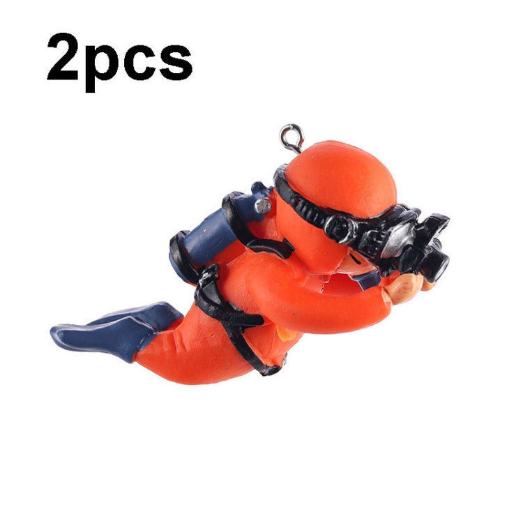 2pcs Fish Tank Diver Aquarium Ornaments Aquascape Decorations, Regular Black, Regular Pink, Regular Green, With Camera Blue, With Camera Black, With Camera Pink, With Camera Green, With Camera Orange, Regular Blue, Regular Orange