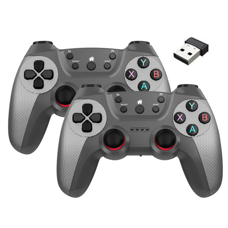 KM-029   2.4G One for Two Doubles Wireless Controller Support PC / Linux / Android / TVbox, KM-029 (Cangling Green), KM-029 (Vitality Orange), KM-029 (Rose Pink), KM-029 (Lemon Yellow), KM-029 (Mountain Blue), KM-029 (Battle Gray), KM-029 (Elegant Silv...