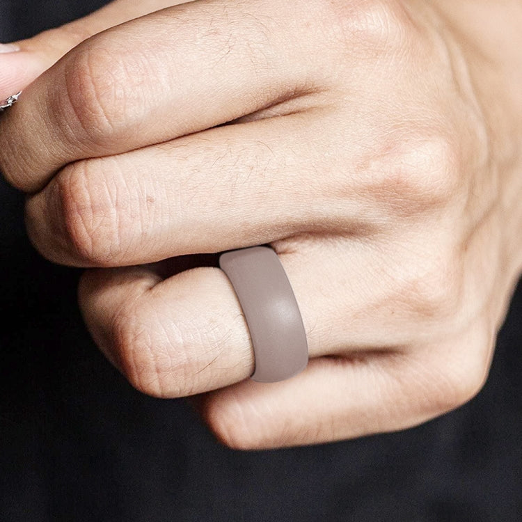 SiR013 8.7mm Curved Outdoor Sports Silicone Ring, No.11, No.12, No.13, No.14